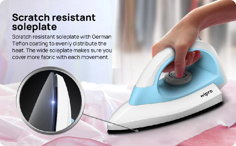 Wipro Deluxe 1000 Watts Dry Iron, 740 g-3.webp